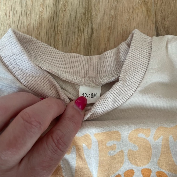 SHEIN White and Orange Matching Footies Set - Picture 4 of 4